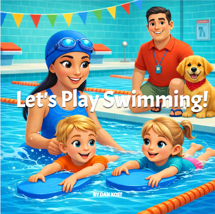 audiobook cover swimming Let's Play Swimming audiobook cover